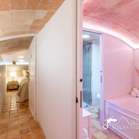 De Leones In Heart Of By And Town With A/c And Games Villa Sitges
